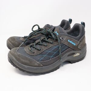 Lowa Women's Gray and Blue Hiking Shoes